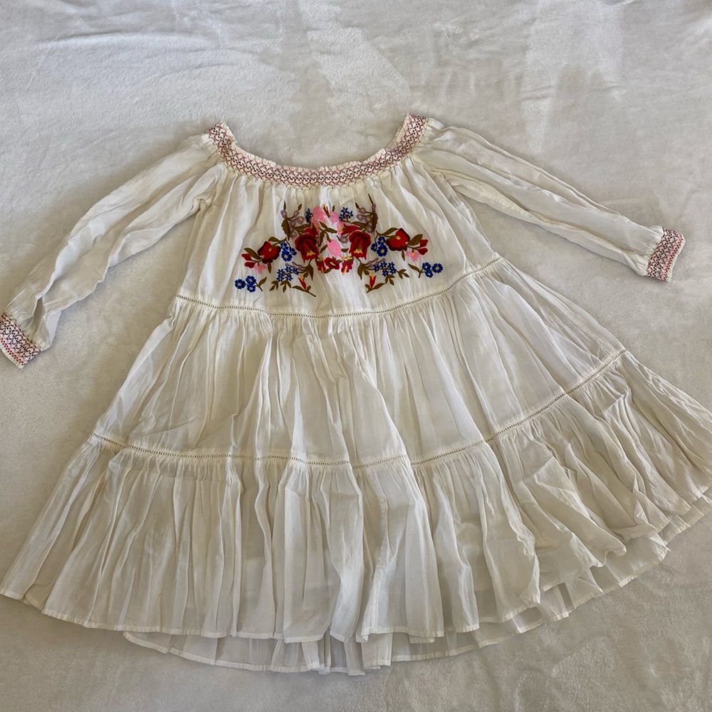 Free People | Embroidered, Off the Shoulder dress